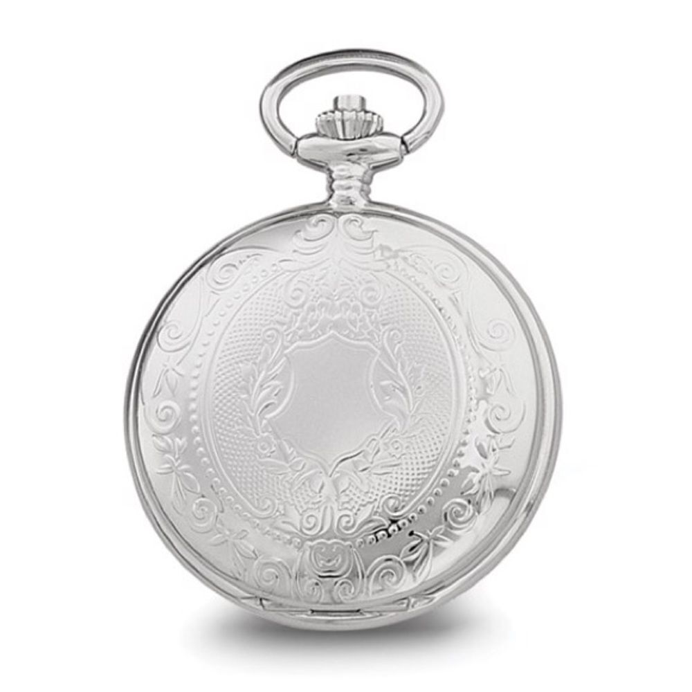 Charles Hubert Chrome-Finish White Dial with Three Hands Pocket Watch